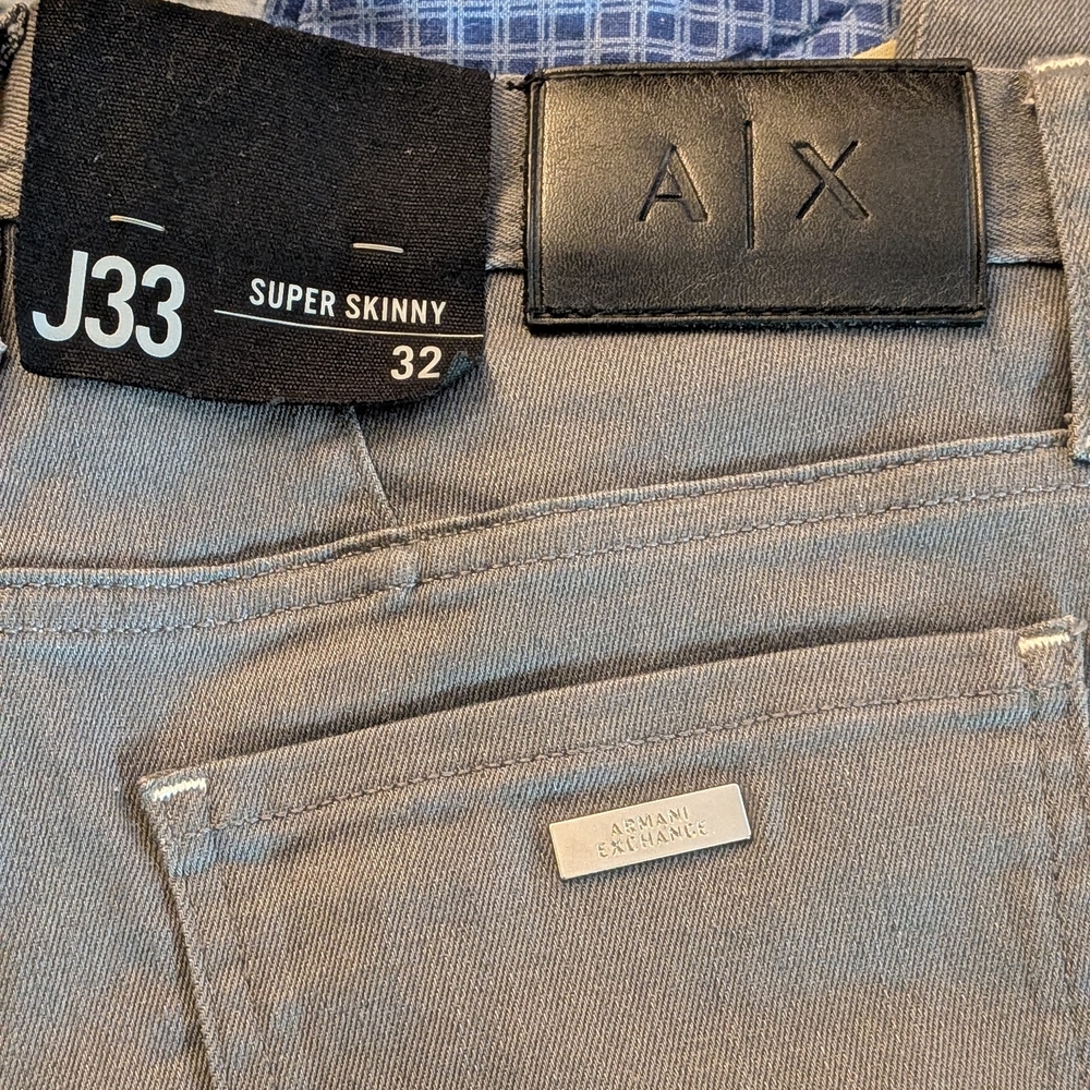 A/X Armani Exchange Men's Skinny Jeans - Gray - Picture 8 of 11